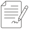 contract with a pen and signature icon