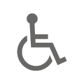 accesibility person with wheelchair icon