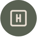 Healthcare hospital H icon